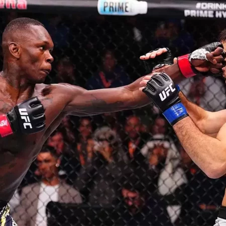 Исраэль Адесанья проявил уважение при встрече с Нассурдином Имавовым за кулисами