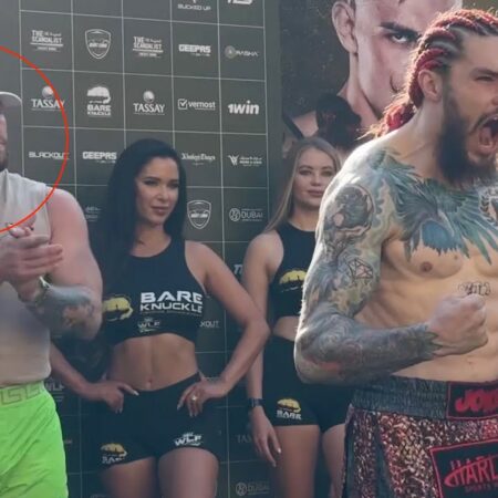 Конор Макгрегор едва не пострадал в потасовке на взвешивании титульного боя