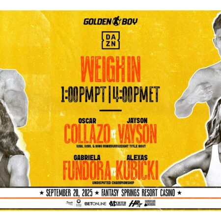 Oscar Collazo Stops Jayson Vayson In Round Seven To Retain Unified World Titles